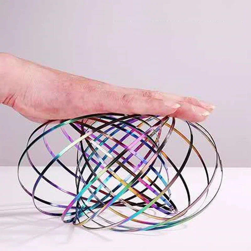 Anillo mágico de toroflux cinético: juguete de flujo colorido para actividades divertidas y inquietos al aire libre, perfecto para niños y adultos