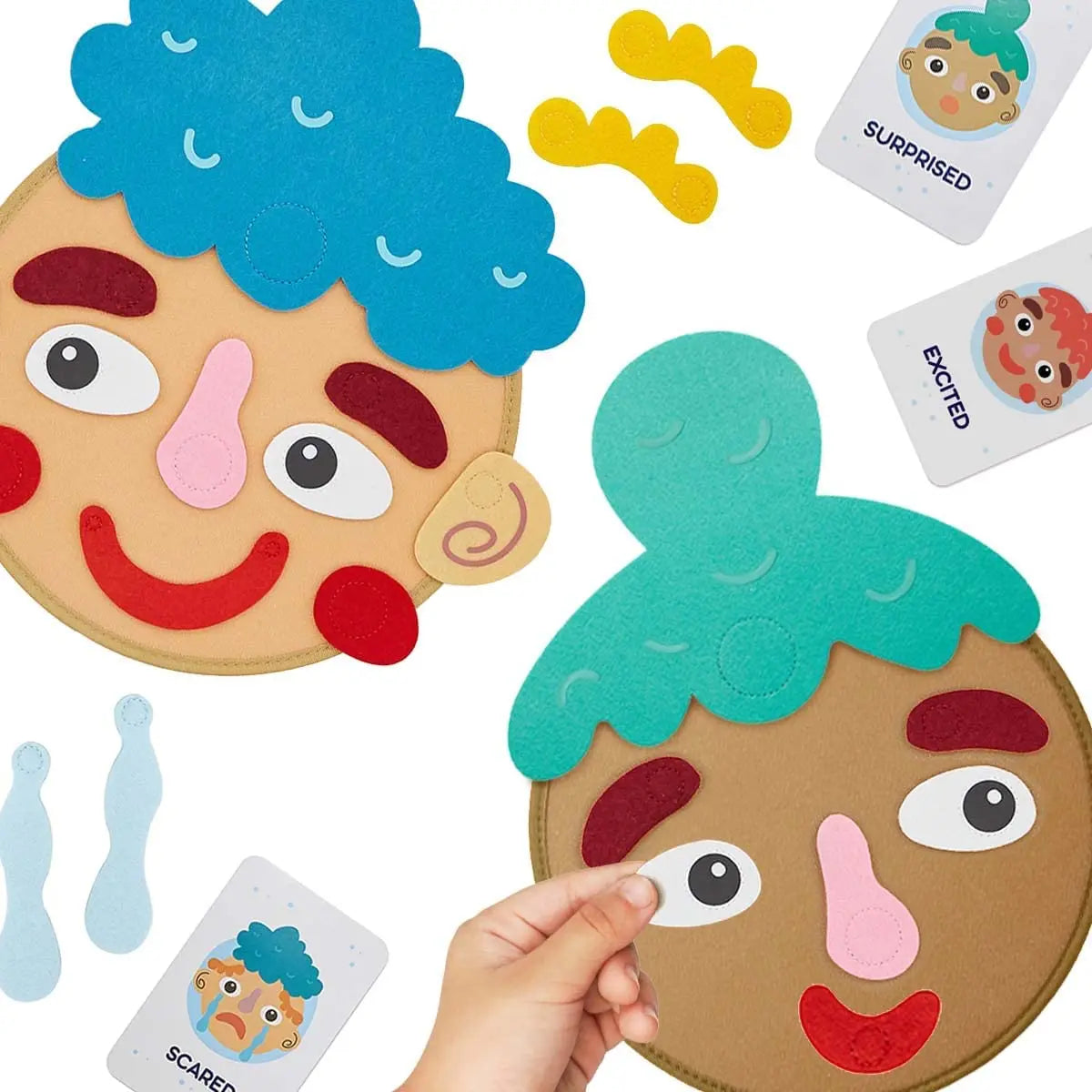 Tableros emocionales sociales Montessori, juguetes sensoriales para niños y niños pequeños, actividades de aprendizaje emocional para niños y niñas