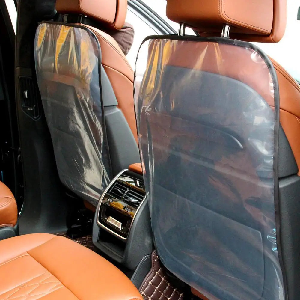 Cubierta trasera de asiento de coche para niños, almohadilla protectora antisuciedad, transparente, antipatadas