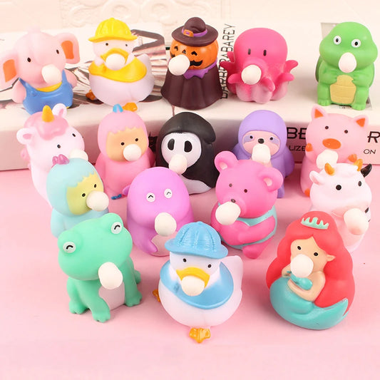 Juguete para apretar, lindos juguetes blandos de burbujas, alivio del estrés, juguetes antiestrés, bolas blandas, animales de perezoso de unicornio de sirena para niños y adultos