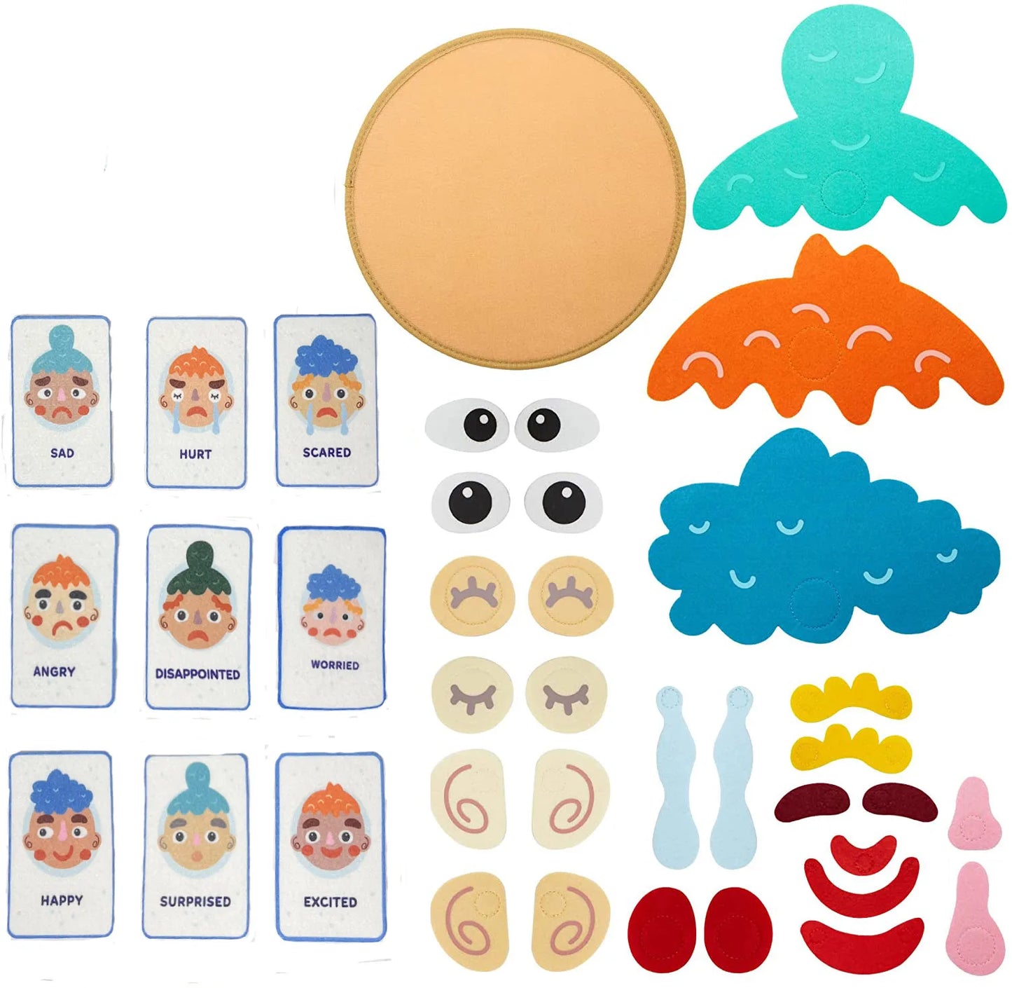Tableros emocionales sociales Montessori, juguetes sensoriales para niños y niños pequeños, actividades de aprendizaje emocional para niños y niñas