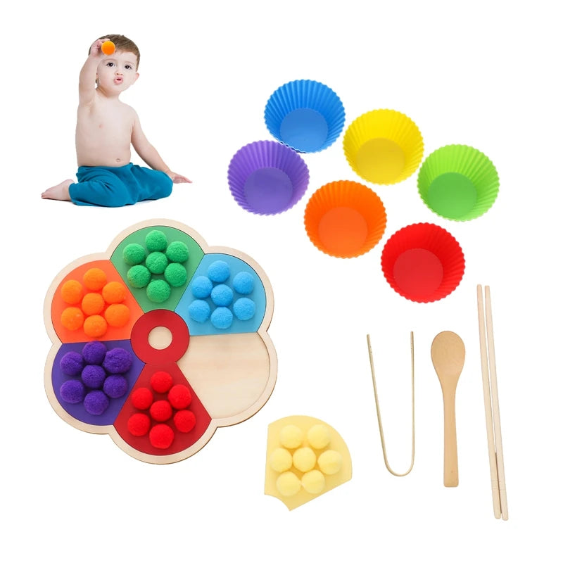 Tablero Montessori de Clasificación – Reconocimiento Visual y Coordinación