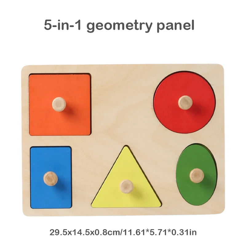 Tablero Sensorial Montessori – Formas y Colores para Estimulación Cognitiva y Motricidad Fina