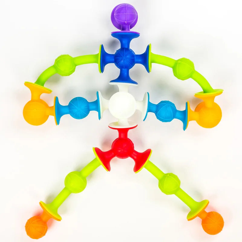 Juguete con ventosa, juego de dardos de lanzamiento suave, juguete con ventosa Pop de bloques de construcción, juguete Fidget para niños, juego interactivo para padres e hijos