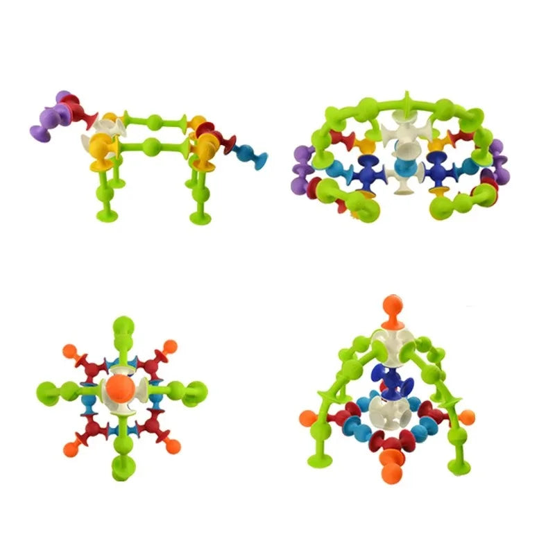 Juguete con ventosa, juego de dardos de lanzamiento suave, juguete con ventosa Pop de bloques de construcción, juguete Fidget para niños, juego interactivo para padres e hijos