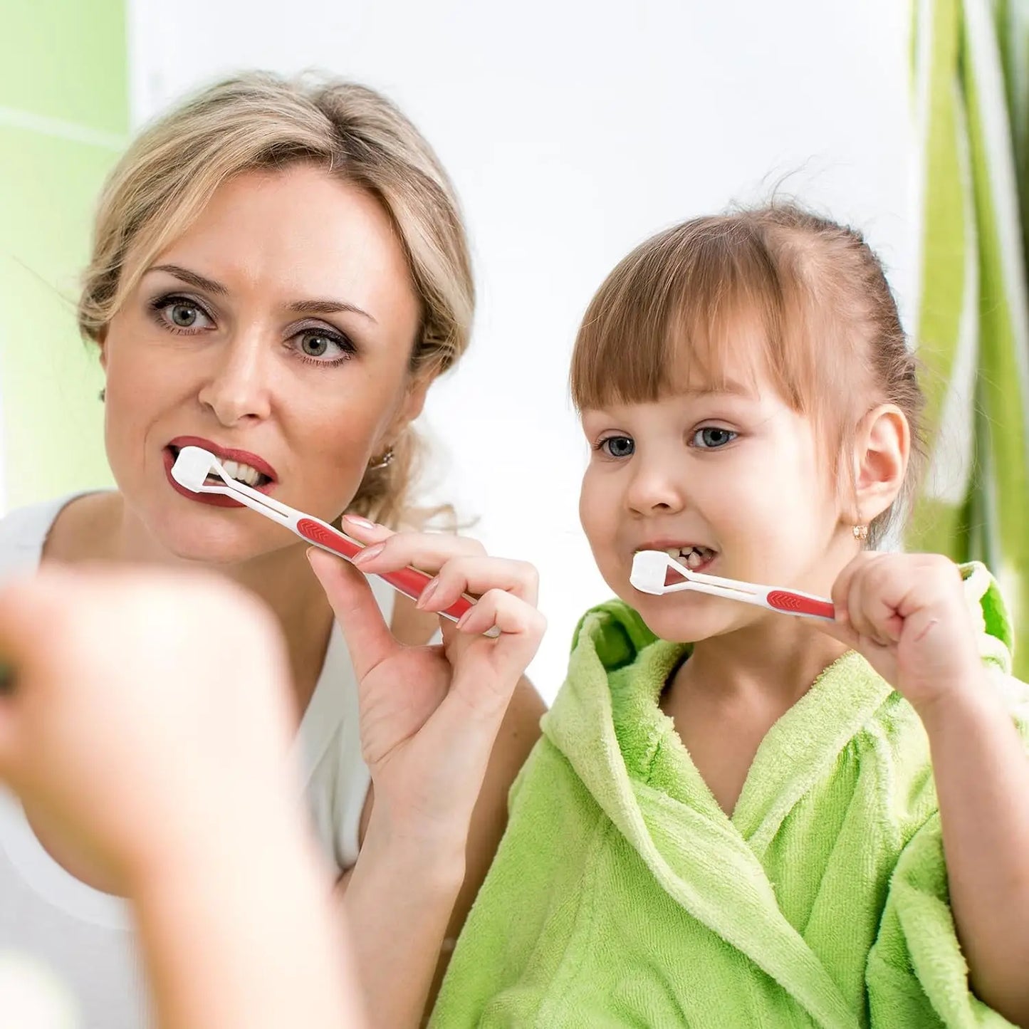 Set de 4 Cepillos de Dientes de Tres Caras – Higiene Suave y Sensorial para Niños