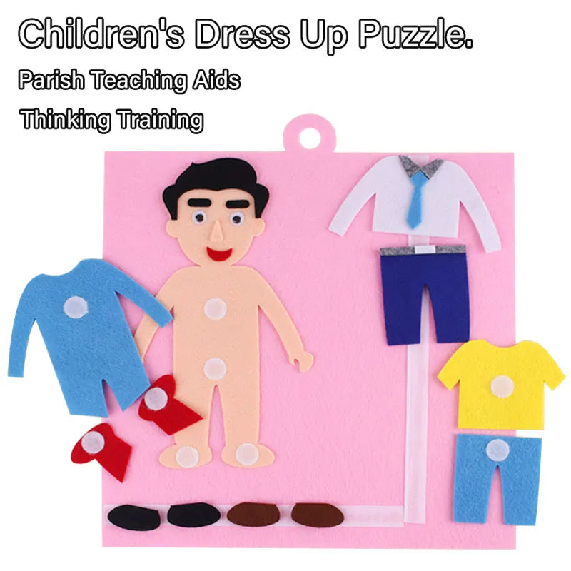 Vestido Montessori, Material parroquial, juguetes educativos, pasta, cambio Facial, expresión, juguetes parroquiales, juegos de desarrollo para niños pequeños