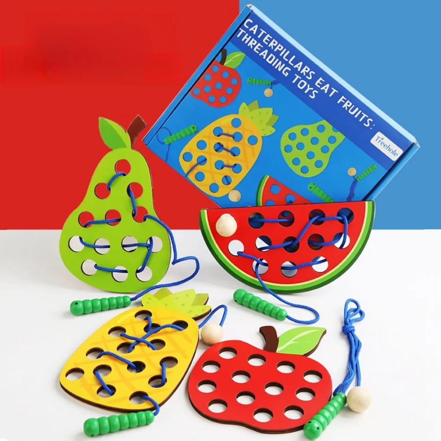 Tablero de Enhebrado Montessori – Coordinación Motora y Juego Creativo