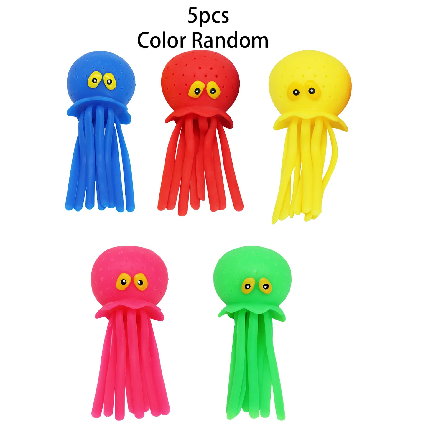 Bolas de agua de pulpo para niños, juguetes de baño para niños, alivio del estrés sensorial, bolas de salpicaduras de bomba de agua, lindos juguetes flotantes para piscina
