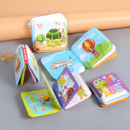 Juguete para bebé, baño de natación, Mini libro de baño para chico, letras de aprendizaje temprano, números, libros impermeables, juguetes educativos para bebés