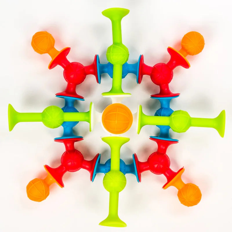 Juguete con ventosa, juego de dardos de lanzamiento suave, juguete con ventosa Pop de bloques de construcción, juguete Fidget para niños, juego interactivo para padres e hijos
