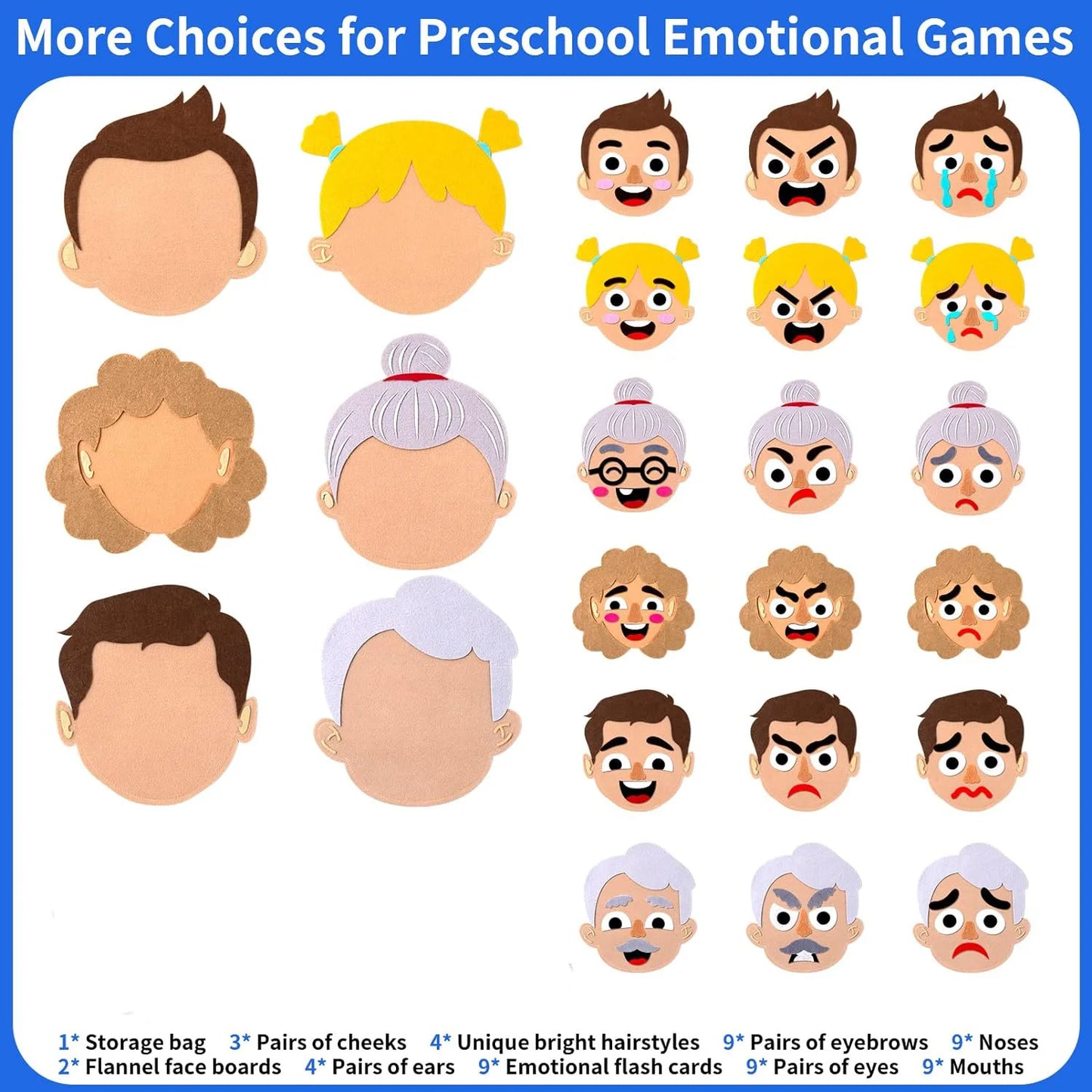 Tableros emocionales sociales Montessori, juguetes sensoriales para niños y niños pequeños, actividades de aprendizaje emocional para niños y niñas