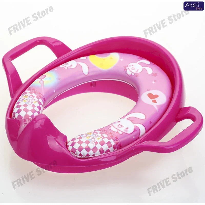 Asiento de entrenamiento para ir al baño para niños pequeños, antideslizante, ligero, con protector contra salpicaduras, adecuado para niños y niñas, asiento de inodoro de entrenamiento suave