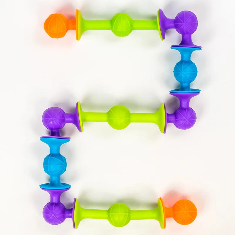Juguete con ventosa, juego de dardos de lanzamiento suave, juguete con ventosa Pop de bloques de construcción, juguete Fidget para niños, juego interactivo para padres e hijos
