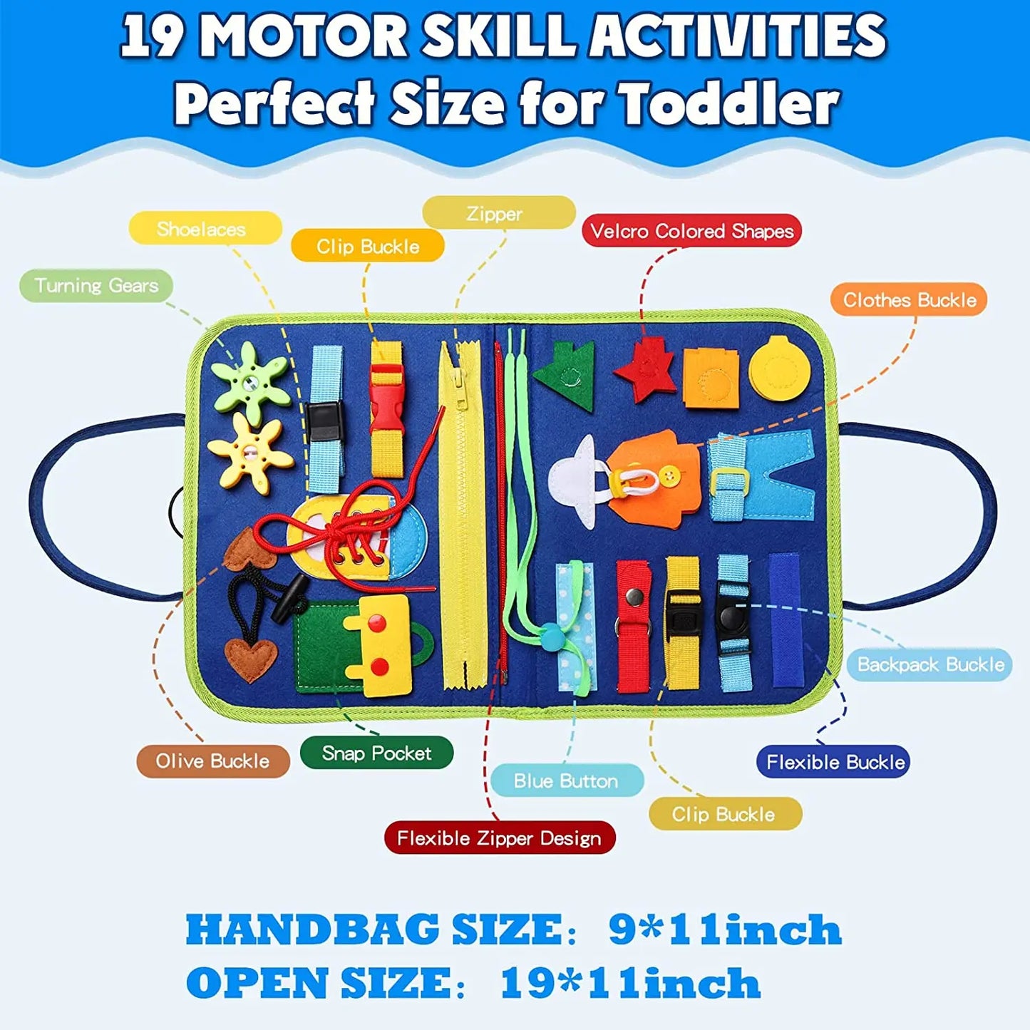 Tablero Sensorial Montessori – Desarrollo de Habilidades Motoras y Autonomía