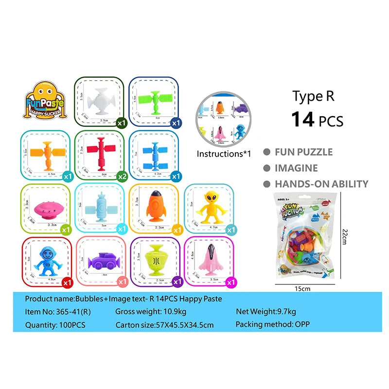 Juguetes de baño con ventosa para niños y niñas, juguetes de succión con forma de Animal, juego interactivo para padres e hijos, ventana, bloques de construcción de viaje