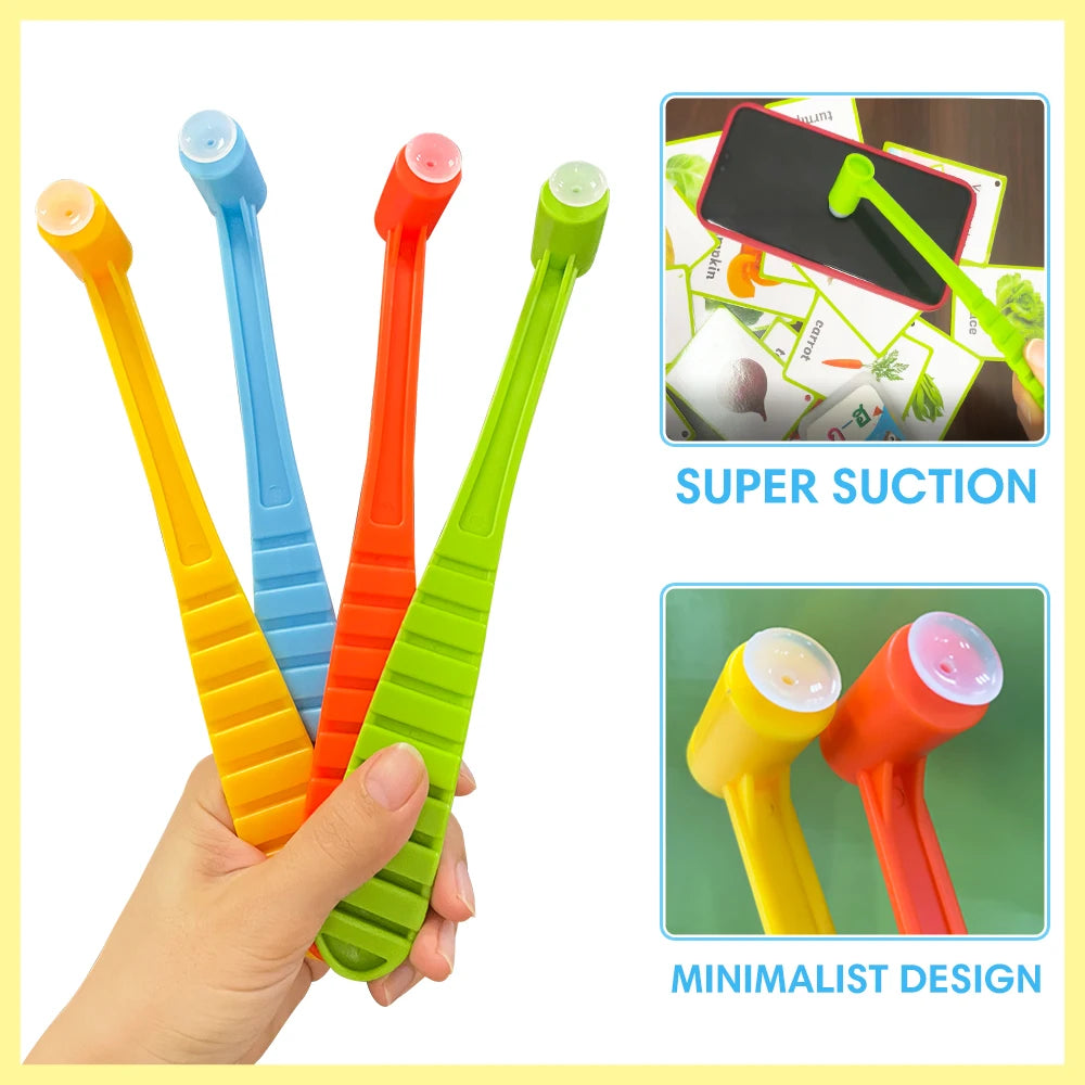 Juego Sensorial de Succión y Tarjetas – Aprendizaje Visual y Coordinación