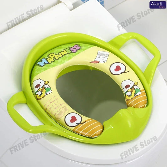 Asiento de entrenamiento para ir al baño para niños pequeños, antideslizante, ligero, con protector contra salpicaduras, adecuado para niños y niñas, asiento de inodoro de entrenamiento suave