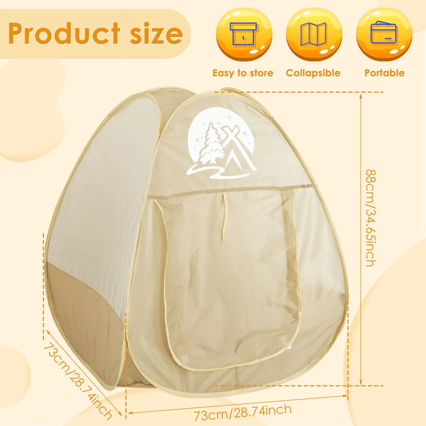 Tienda de Campaña Portátil para Niños – Juego de Aventura Sensorial Interior y Exterior
