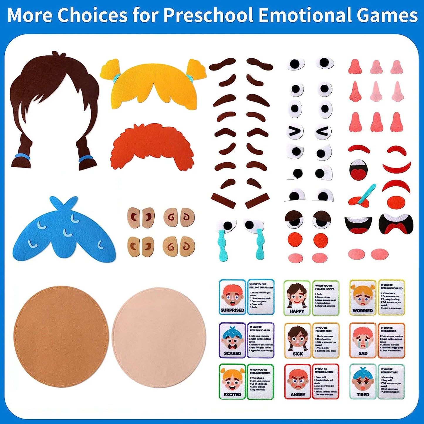 Tablero Emocional con Caras Intercambiables – Juego de Identificación y Expresión