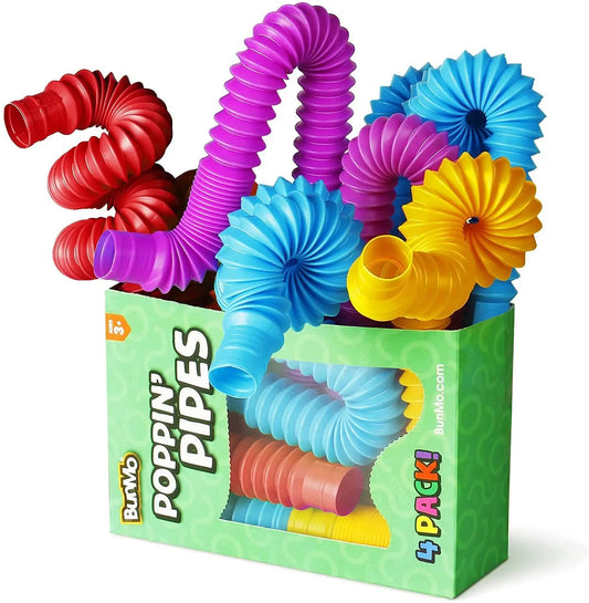 Mini Tubos Sensoriales Pop (Set de 4) – Juego de Construcción y Regulación Sensorial