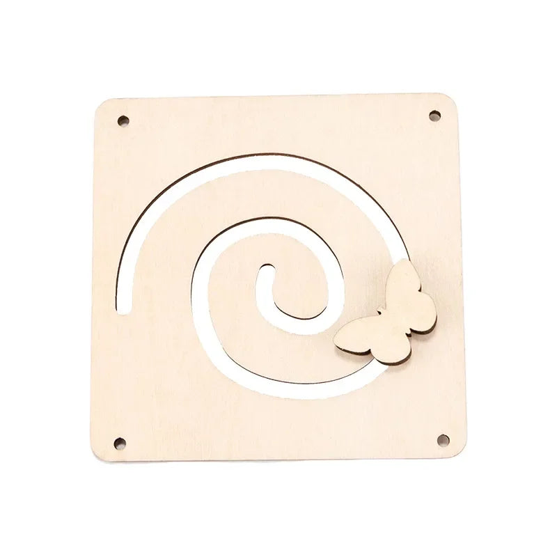 Tablero Montessori de Madera – Juego Sensorial para Concentración y Coordinación