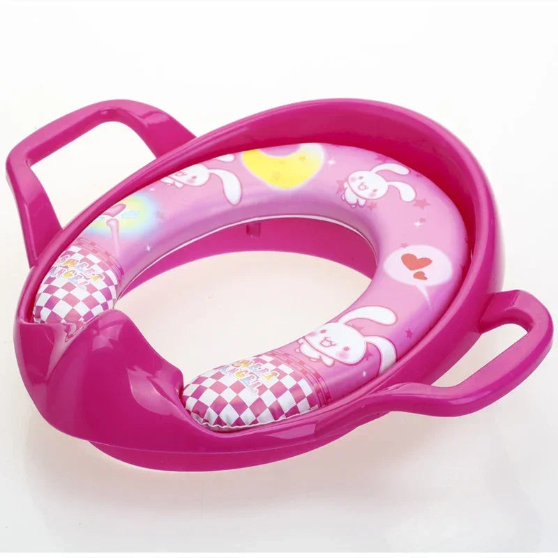Asiento de entrenamiento para ir al baño para niños pequeños, antideslizante, ligero, con protector contra salpicaduras, adecuado para niños y niñas, asiento de inodoro de entrenamiento suave