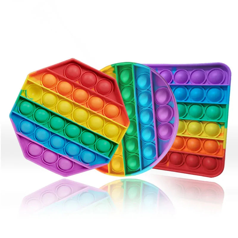 3 uds regalo novedoso juego de empuje Pop Bubble Fidget juguetes sensoriales Para niños Anti estrés Enfant Regalos Cumpleaños Niños Para Invitados
