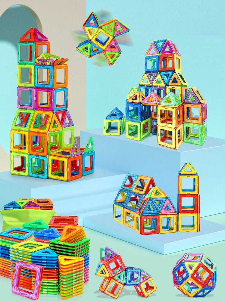Bloques de Construcción Magnéticos Medianos – Juguete Educativo STEM para Aprendizaje y Creatividad