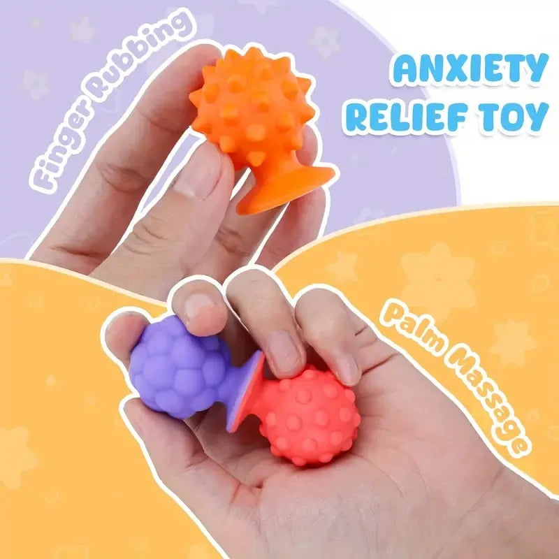Fidget Sensorial con Ventosas – Estimulación Táctil y Juego Montessori