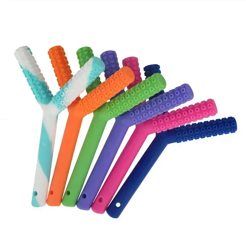 Tubo de masticación para niños, terapia de voz, masajeador de dientes, herramientas de conversación para autismo, habla sensorial, entrenamiento de rehabilitación muscular Oral