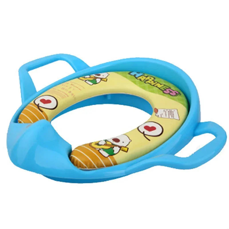 Asiento de entrenamiento para ir al baño para niños pequeños, antideslizante, ligero, con protector contra salpicaduras, adecuado para niños y niñas, asiento de inodoro de entrenamiento suave