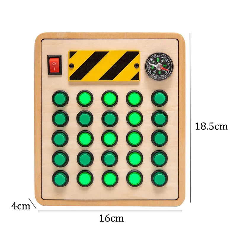 Tablero ocupado Montessori, juguetes para niños, interruptor de luz Led, simula el volante del coche, actividades de viaje, juego sensorial, juguetes educativos