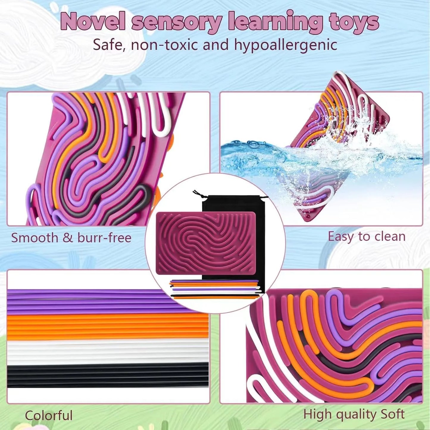 Tablero Sensorial Montessori – Habilidades Motoras y Exploración Autónoma