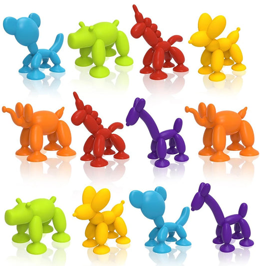 Juguetes de baño con ventosa para niños y niñas, juguetes de succión con forma de Animal, juego interactivo para padres e hijos, ventana, bloques de construcción de viaje