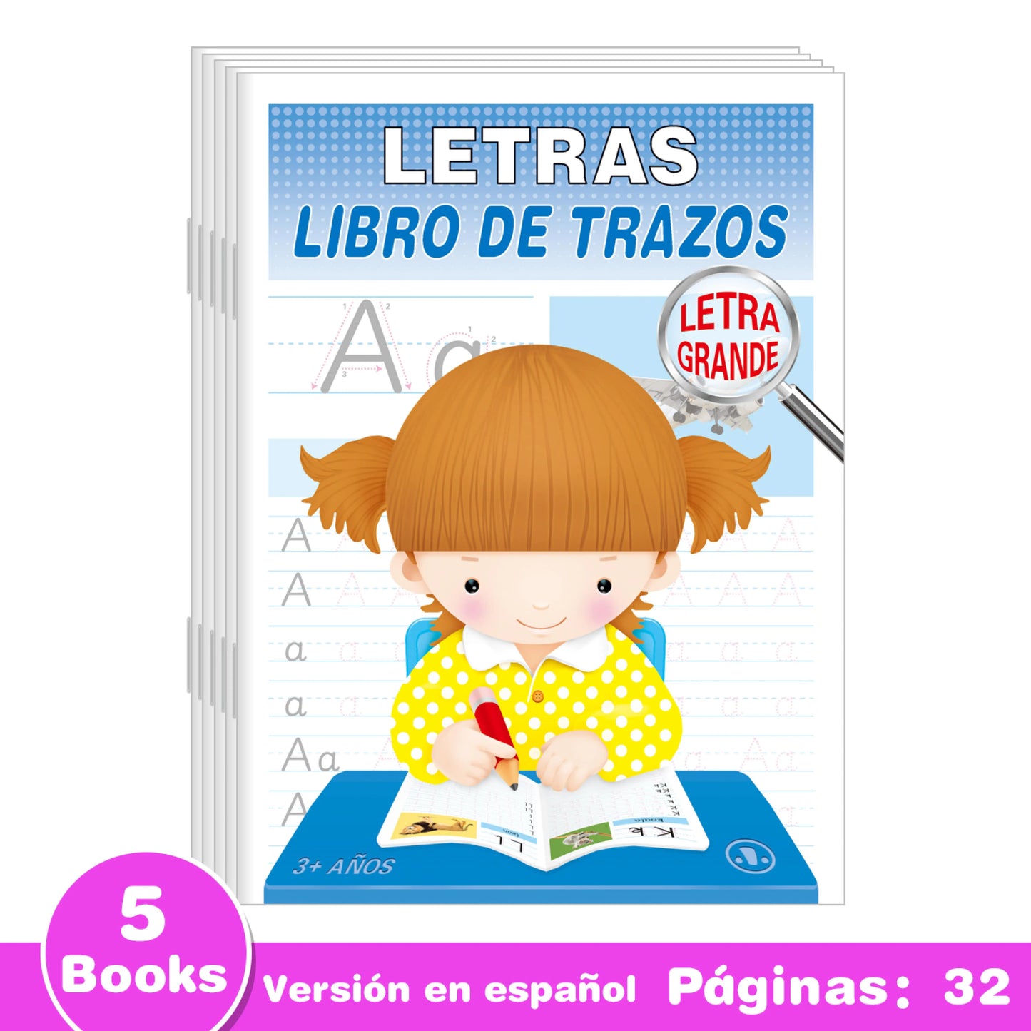 Cuaderno de Caligrafía en Español – Mejora de Escritura con Bolígrafo Guía