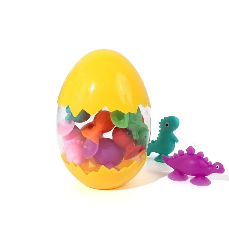 Juguetes de baño con ventosa para niños y niñas, juguetes de succión con forma de Animal, juego interactivo para padres e hijos, ventana, bloques de construcción de viaje