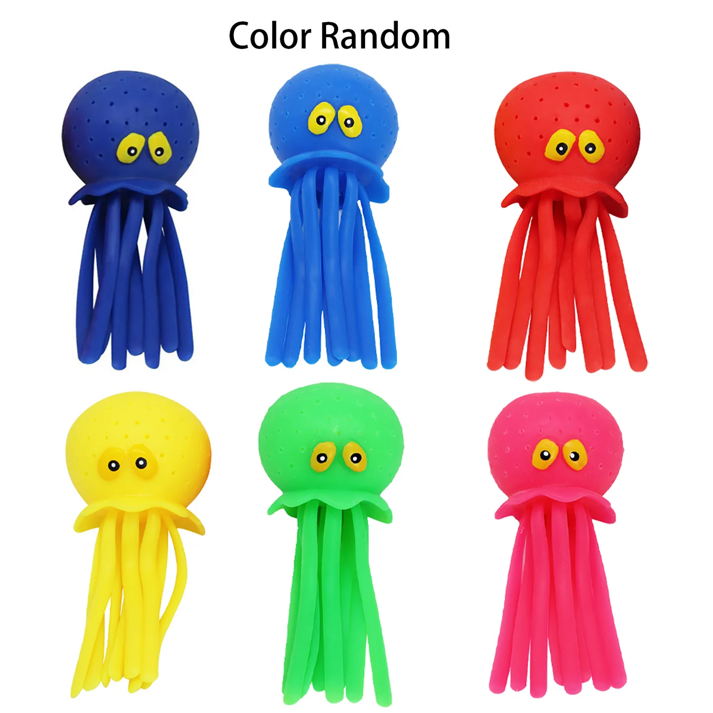 Bolas de agua de pulpo para niños, juguetes de baño para niños, alivio del estrés sensorial, bolas de salpicaduras de bomba de agua, lindos juguetes flotantes para piscina