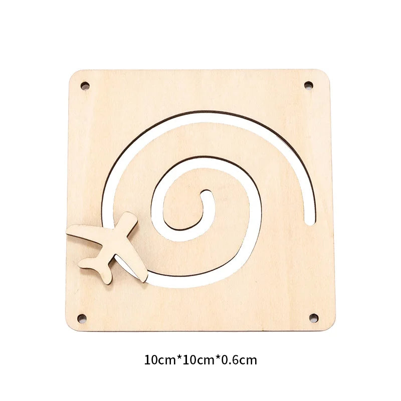 Tablero Montessori de Madera – Juego Sensorial para Concentración y Coordinación