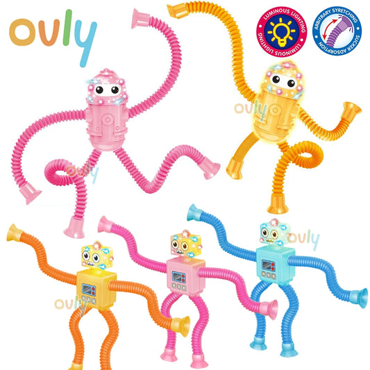 Robot Fidget Flexible con Conectores – Estimulación Táctil y Juego Creativo