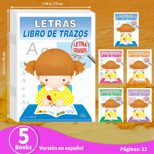 Cuaderno de Caligrafía en Español – Mejora de Escritura con Bolígrafo Guía