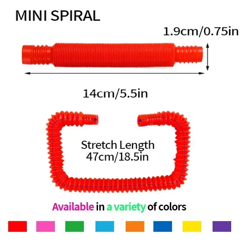 Fidget Sensorial Tubos Pop – Juego de Destreza y Estimulación Visual