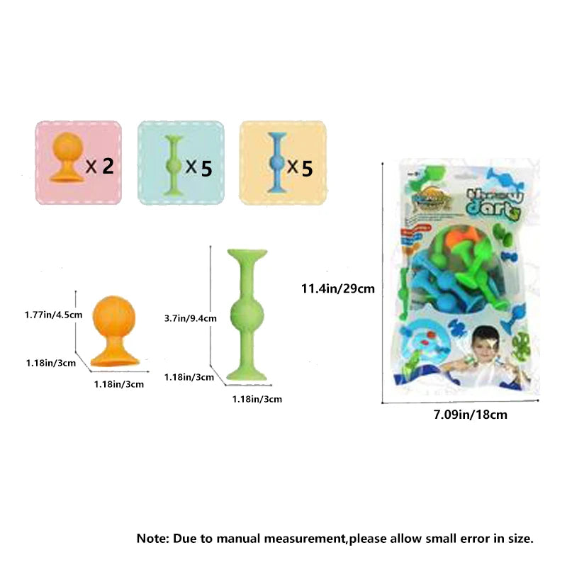 Juguete con ventosa, juego de dardos de lanzamiento suave, juguete con ventosa Pop de bloques de construcción, juguete Fidget para niños, juego interactivo para padres e hijos