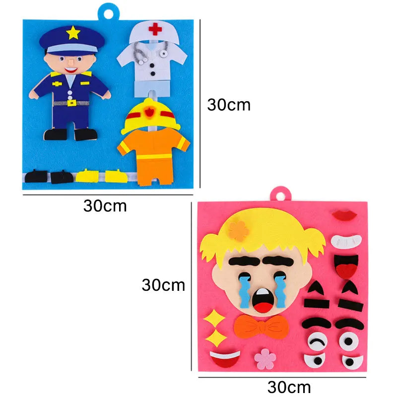 Vestido Montessori, Material parroquial, juguetes educativos, pasta, cambio Facial, expresión, juguetes parroquiales, juegos de desarrollo para niños pequeños