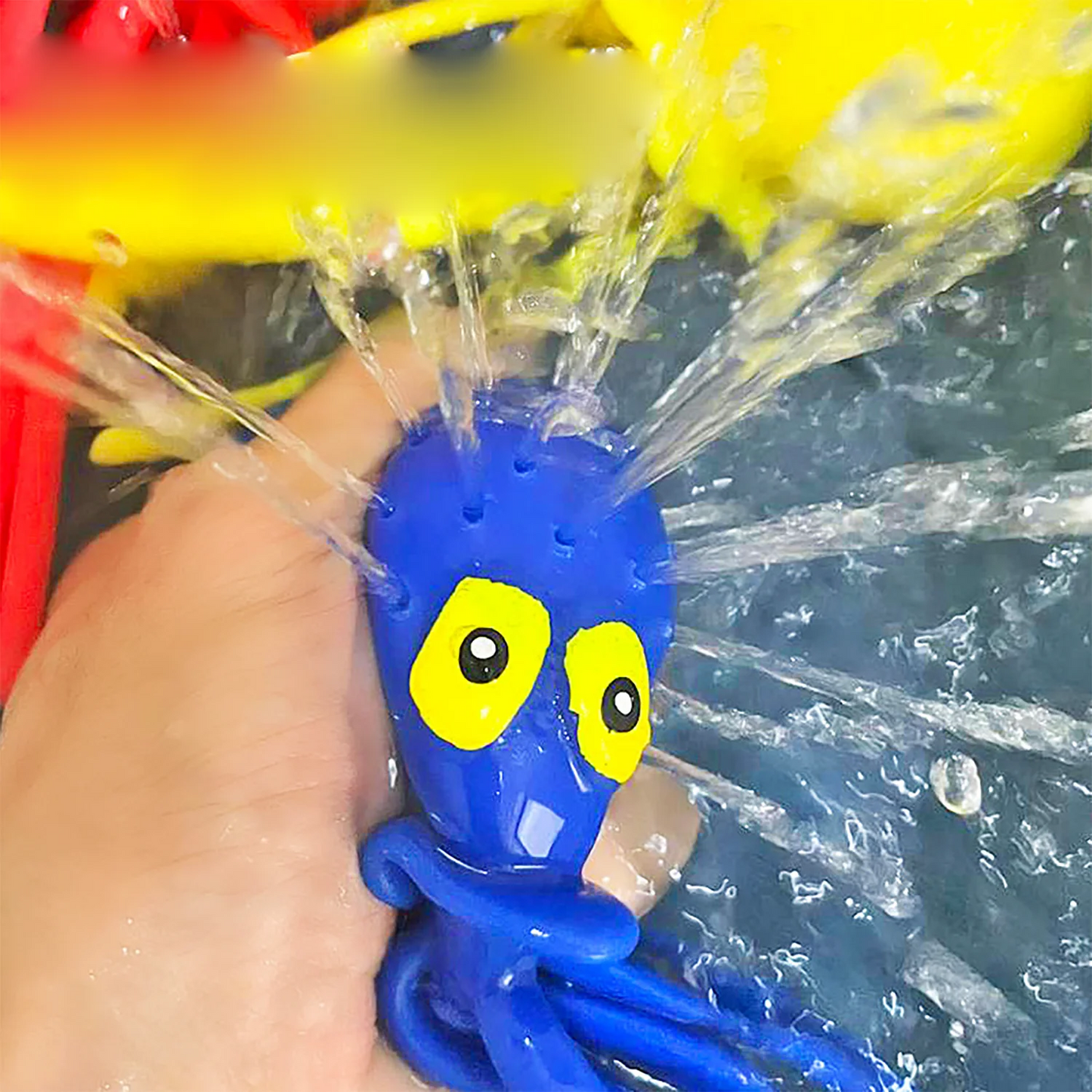 Bolas de agua de pulpo para niños, juguetes de baño para niños, alivio del estrés sensorial, bolas de salpicaduras de bomba de agua, lindos juguetes flotantes para piscina