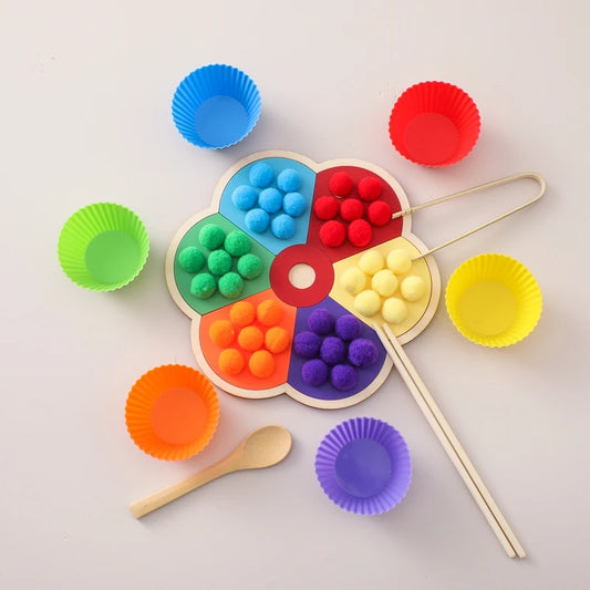 Tablero de madera a juego Montessori, juego de clasificación de colores, rompecabezas, juegos a juego, bloques educativos, juguete de regalo