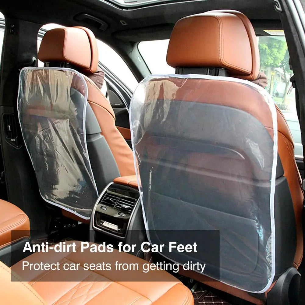 Cubierta trasera de asiento de coche para niños, almohadilla protectora antisuciedad, transparente, antipatadas